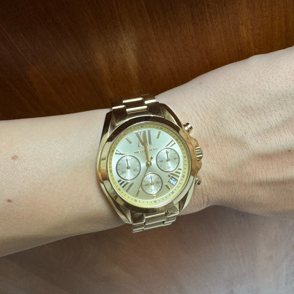 Michael Kors Gold-tone Bracelet Chronograph Watch